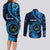 Personalised FSM Pohnpei Couples Matching Long Sleeve Bodycon Dress and Long Sleeve Button Shirt Ocean Floral Pattern