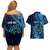 Personalised FSM Pohnpei Couples Matching Off Shoulder Short Dress and Hawaiian Shirt Ocean Floral Pattern