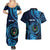 Personalised FSM Pohnpei Couples Matching Summer Maxi Dress and Hawaiian Shirt Ocean Floral Pattern