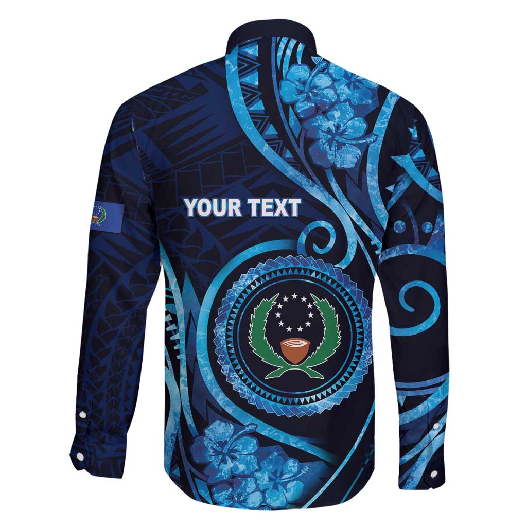 Personalised FSM Pohnpei Family Matching Mermaid Dress and Hawaiian Shirt Ocean Floral Pattern