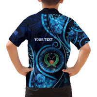 Personalised FSM Pohnpei Family Matching Puletasi and Hawaiian Shirt Ocean Floral Pattern LT05 - Polynesian Pride