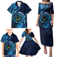 Personalised FSM Pohnpei Family Matching Puletasi and Hawaiian Shirt Ocean Floral Pattern LT05 - Polynesian Pride