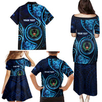Personalised FSM Pohnpei Family Matching Puletasi and Hawaiian Shirt Ocean Floral Pattern LT05 - Polynesian Pride