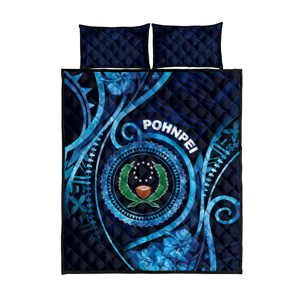 FSM Pohnpei Quilt Bed Set Ocean Floral Pattern LT05 - Polynesian Pride