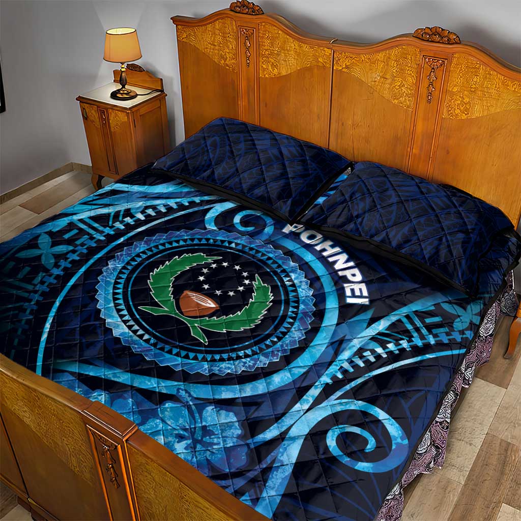 FSM Pohnpei Quilt Bed Set Ocean Floral Pattern LT05 - Polynesian Pride