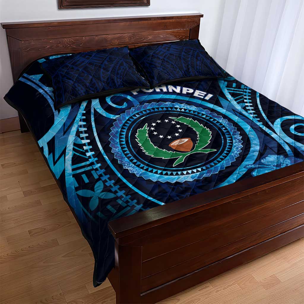 FSM Pohnpei Quilt Bed Set Ocean Floral Pattern LT05 - Polynesian Pride