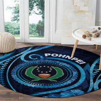 FSM Pohnpei Round Carpet Ocean Floral Pattern LT05 - Polynesian Pride