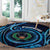 FSM Pohnpei Round Carpet Ocean Floral Pattern