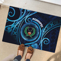 FSM Pohnpei Rubber Doormat Ocean Floral Pattern LT05 - Polynesian Pride