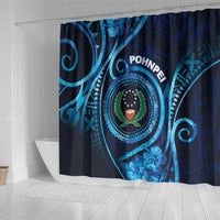 FSM Pohnpei Shower Curtain Ocean Floral Pattern LT05 - Polynesian Pride