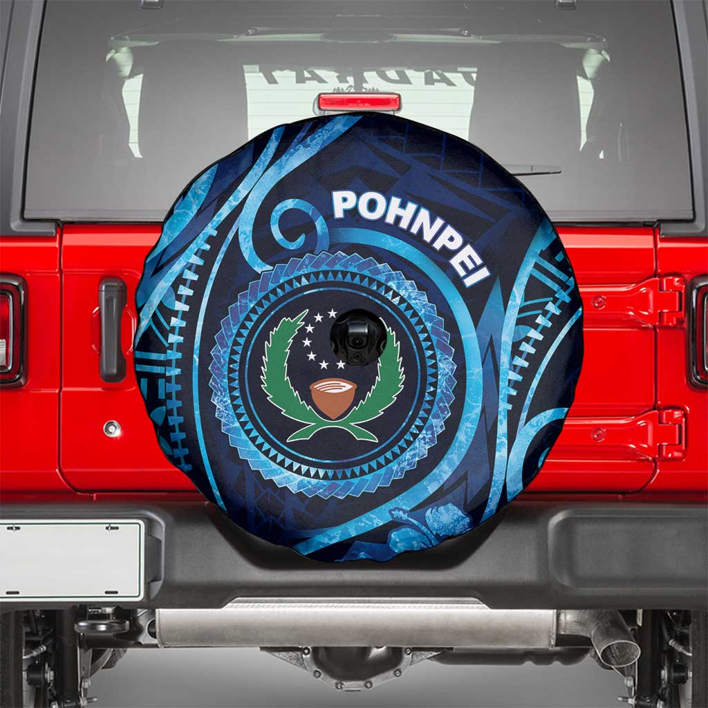 FSM Pohnpei Spare Tire Cover Ocean Floral Pattern LT05 - Polynesian Pride
