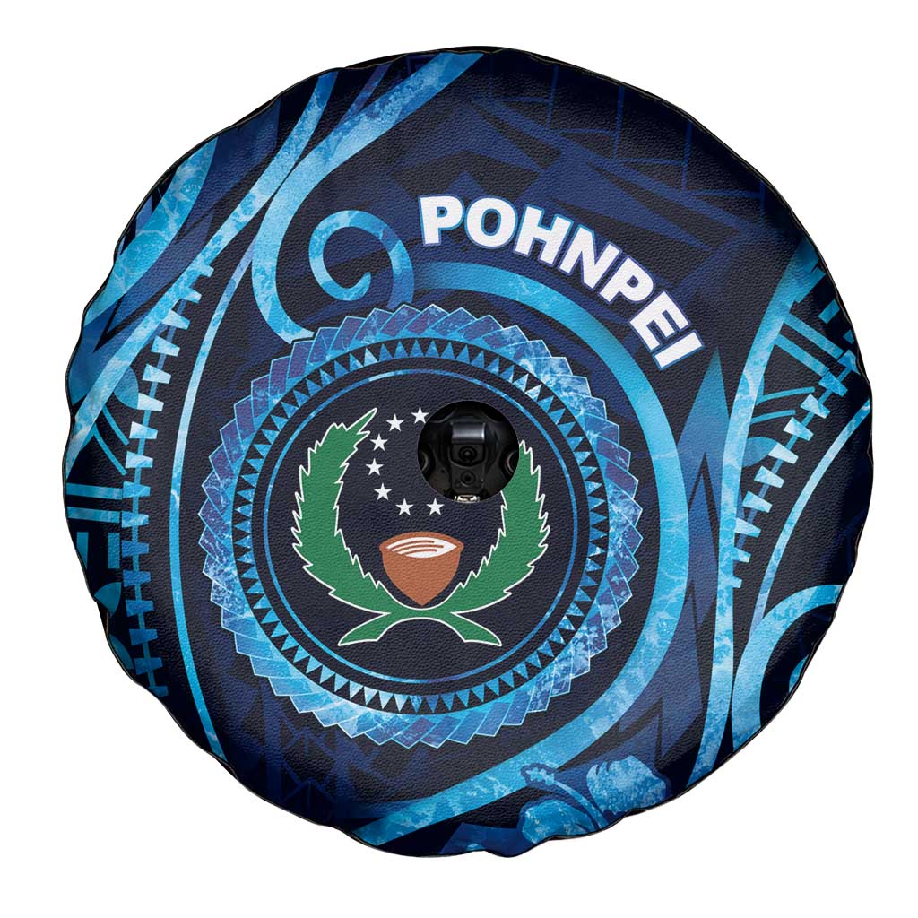 FSM Pohnpei Spare Tire Cover Ocean Floral Pattern LT05 - Polynesian Pride