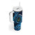 Personalised FSM Pohnpei Tumbler With Handle Ocean Floral Pattern