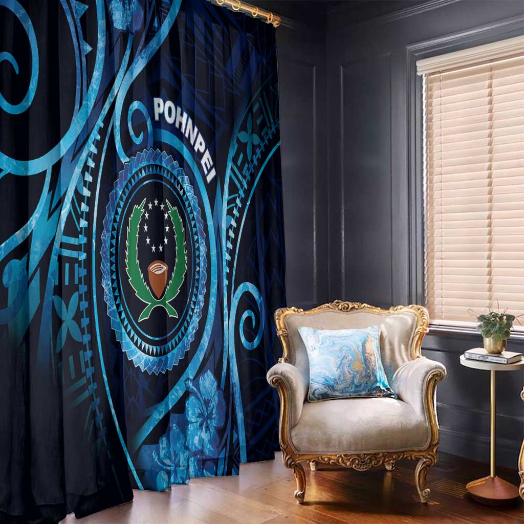 FSM Pohnpei Window Curtain Ocean Floral Pattern LT05 - Polynesian Pride