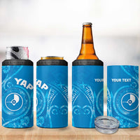 Personalised FSM Yap 4 in 1 Can Cooler Tumbler Ocean Floral Pattern LT05 - Polynesian Pride