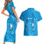 Personalised FSM Yap Couples Matching Short Sleeve Bodycon Dress and Hawaiian Shirt Ocean Floral Pattern