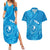 Personalised FSM Yap Couples Matching Summer Maxi Dress and Hawaiian Shirt Ocean Floral Pattern