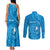 Personalised FSM Yap Couples Matching Tank Maxi Dress and Long Sleeve Button Shirt Ocean Floral Pattern