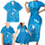 Personalised FSM Yap Family Matching Short Sleeve Bodycon Dress and Hawaiian Shirt Ocean Floral Pattern