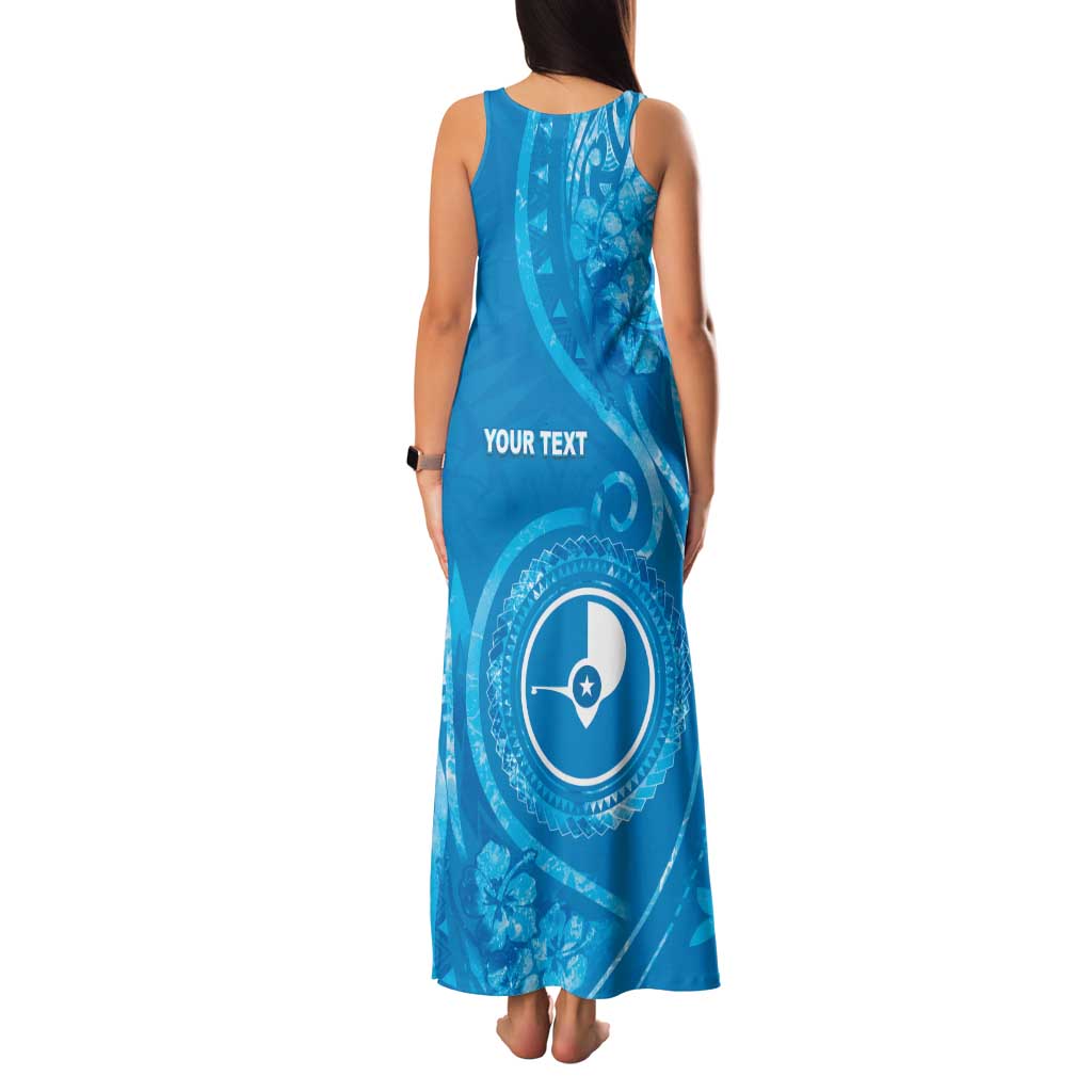 Personalised FSM Yap Family Matching Tank Maxi Dress and Hawaiian Shirt Ocean Floral Pattern