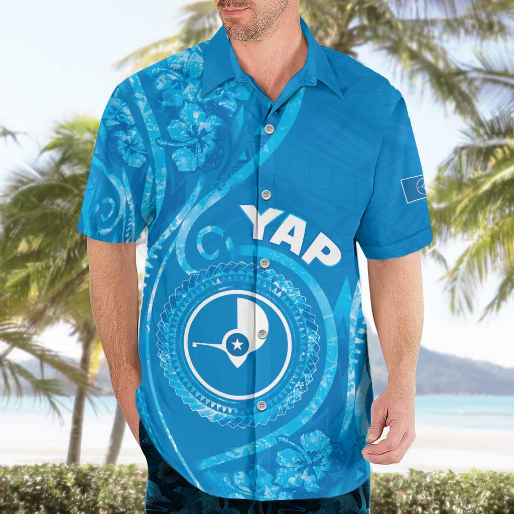 Personalised FSM Yap Hawaiian Shirt Ocean Floral Pattern