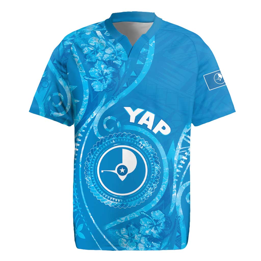 Personalised FSM Yap Rugby Jersey Ocean Floral Pattern