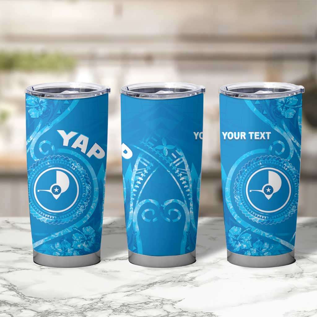 Personalised FSM Yap Tumbler Cup Ocean Floral Pattern LT05 - Polynesian Pride