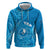 Personalised FSM Yap Zip Hoodie Ocean Floral Pattern