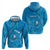 Personalised FSM Yap Zip Hoodie Ocean Floral Pattern