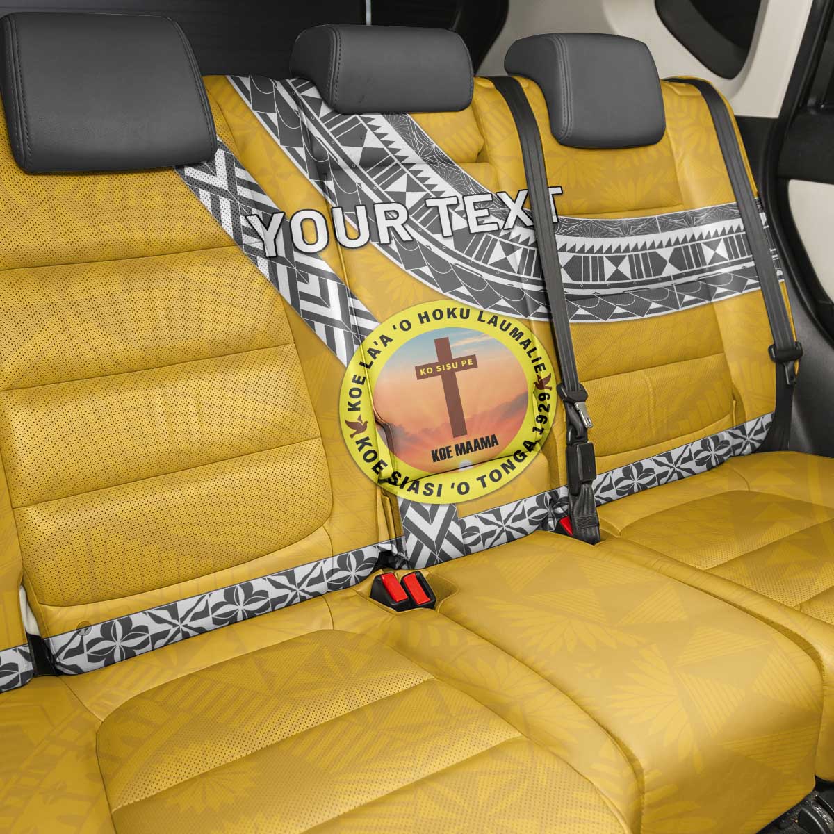 Personalised Anastasis College Back Car Seat Cover Tonga Unique Style - Polynesian Pride