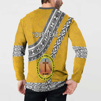 Personalised Anastasis College Button Sweatshirt Tonga Unique Style - Polynesian Pride