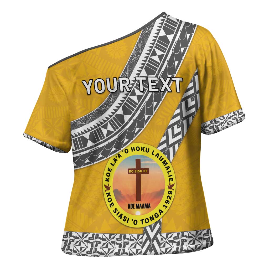 Personalised Anastasis College Cross Shoulder Shirt Tonga Unique Style - Polynesian Pride