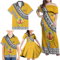 Personalised Anastasis College Family Matching Off Shoulder Maxi Dress and Hawaiian Shirt Tonga Unique Style - Polynesian Pride