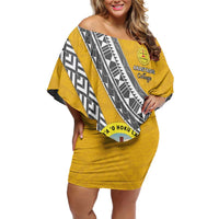 Personalised Anastasis College Family Matching Off Shoulder Short Dress and Hawaiian Shirt Tonga Unique Style - Polynesian Pride