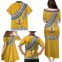 Personalised Anastasis College Family Matching Puletasi and Hawaiian Shirt Tonga Unique Style - Polynesian Pride