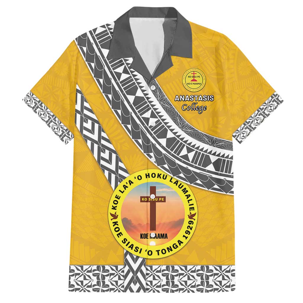Personalised Anastasis College Family Matching Short Sleeve Bodycon Dress and Hawaiian Shirt Tonga Unique Style - Polynesian Pride