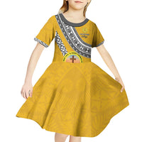 Personalised Anastasis College Kid Short Sleeve Dress Tonga Unique Style - Polynesian Pride