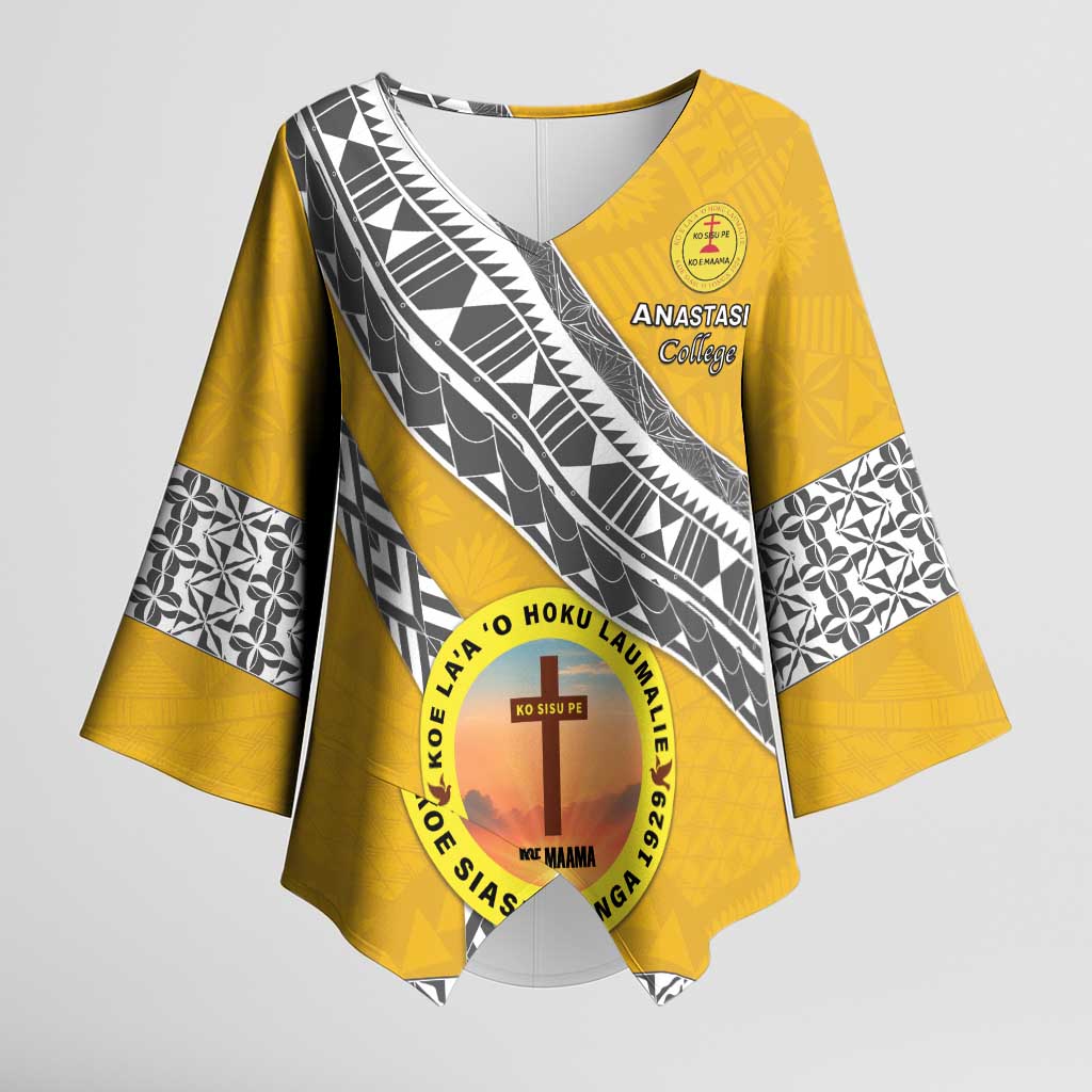 Personalised Anastasis College Kimono Sleeve Blouse Tonga Unique Style - Polynesian Pride