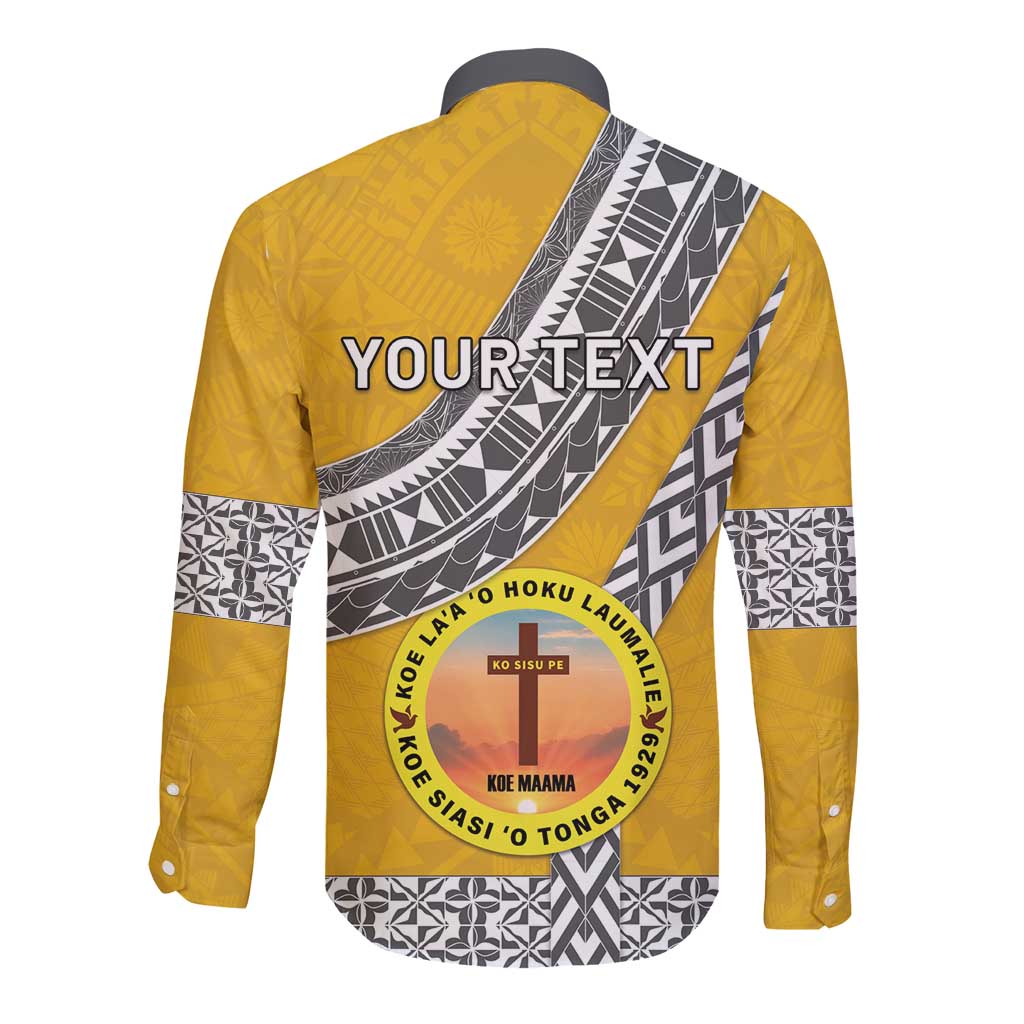 Personalised Anastasis College Long Sleeve Button Shirt Tonga Unique Style - Polynesian Pride