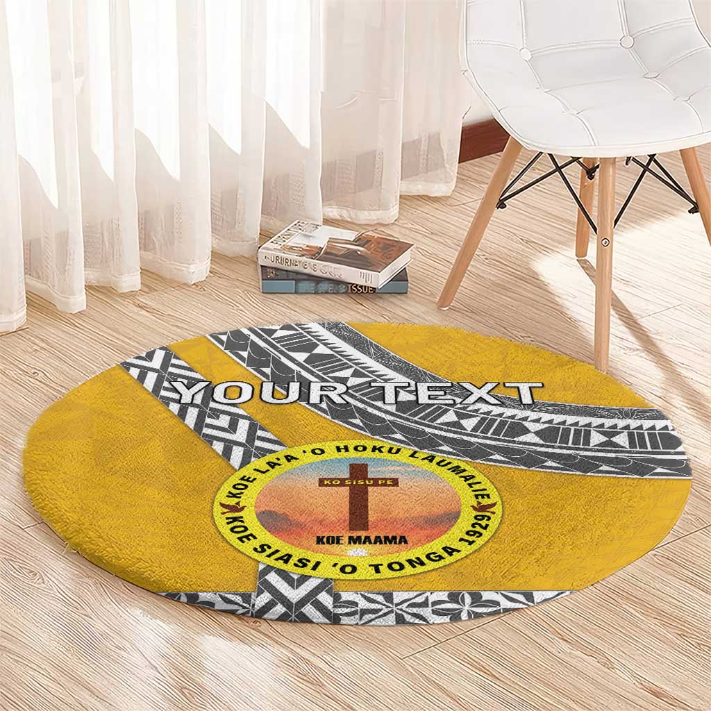 Personalised Anastasis College Round Carpet Tonga Unique Style - Polynesian Pride