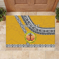 Personalised Anastasis College Rubber Doormat Tonga Unique Style - Polynesian Pride