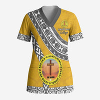 Personalised Anastasis College Scrub Top Tonga Unique Style - Polynesian Pride
