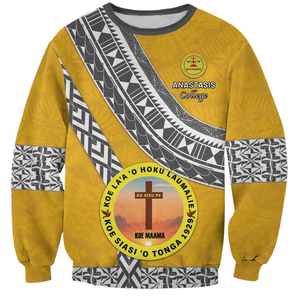 Personalised Anastasis College Sweatshirt Tonga Unique Style - Polynesian Pride