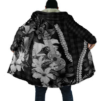 Hawaii Ukulele Cloak Tropical Flowers With Palaka Effect Black Version - Polynesian Pride