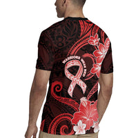 Heart Health Awareness Rugby Jersey Warrior Wears Red Polynesian Style