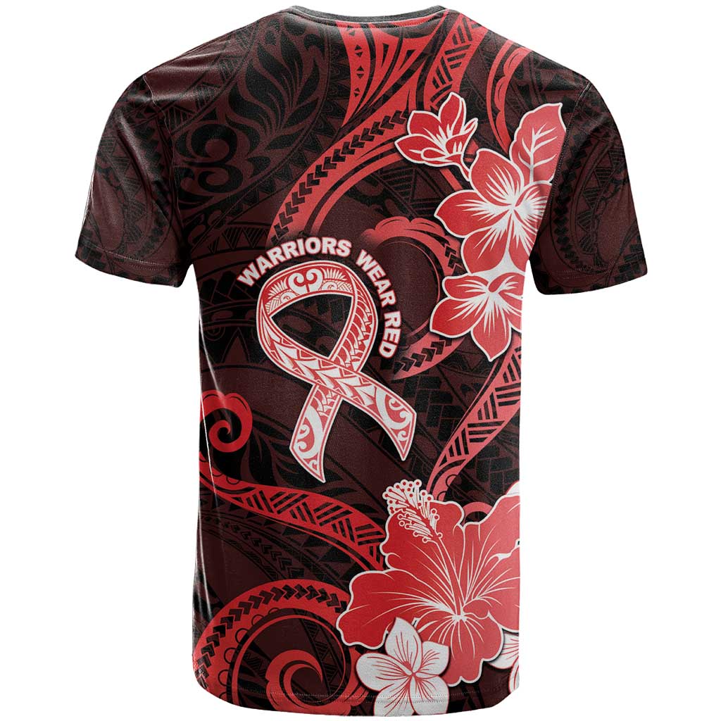 Heart Health Awareness T Shirt Warrior Wears Red Polynesian Style