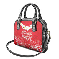 Heart Health Awareness Shoulder Handbag Polynesian Red Ribbon