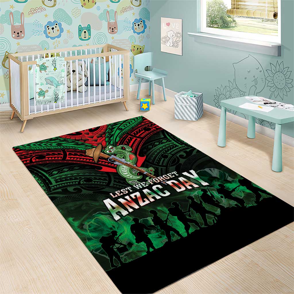 New Zealand ANZAC Day Area Rug Aotearoa Hei Tiki