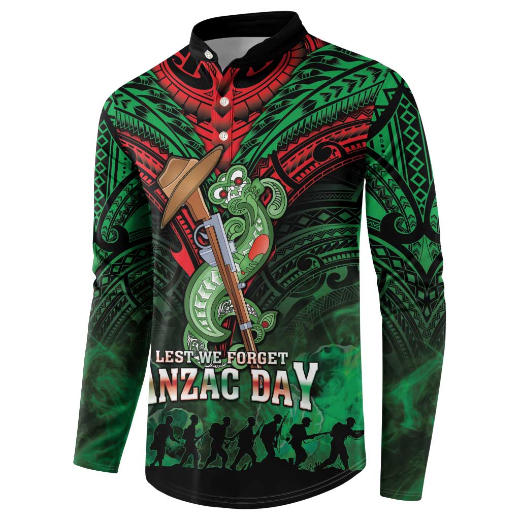 New Zealand ANZAC Day Button Sweatshirt Aotearoa Hei Tiki