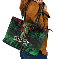 New Zealand ANZAC Day Leather Tote Bag Aotearoa Hei Tiki